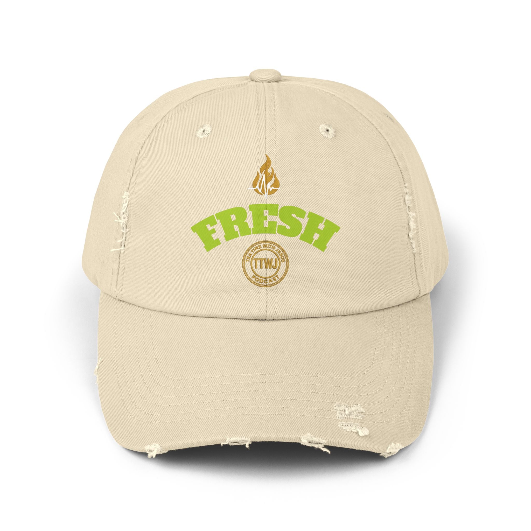 Tea Time with Jesus FRESH Distressed Cap