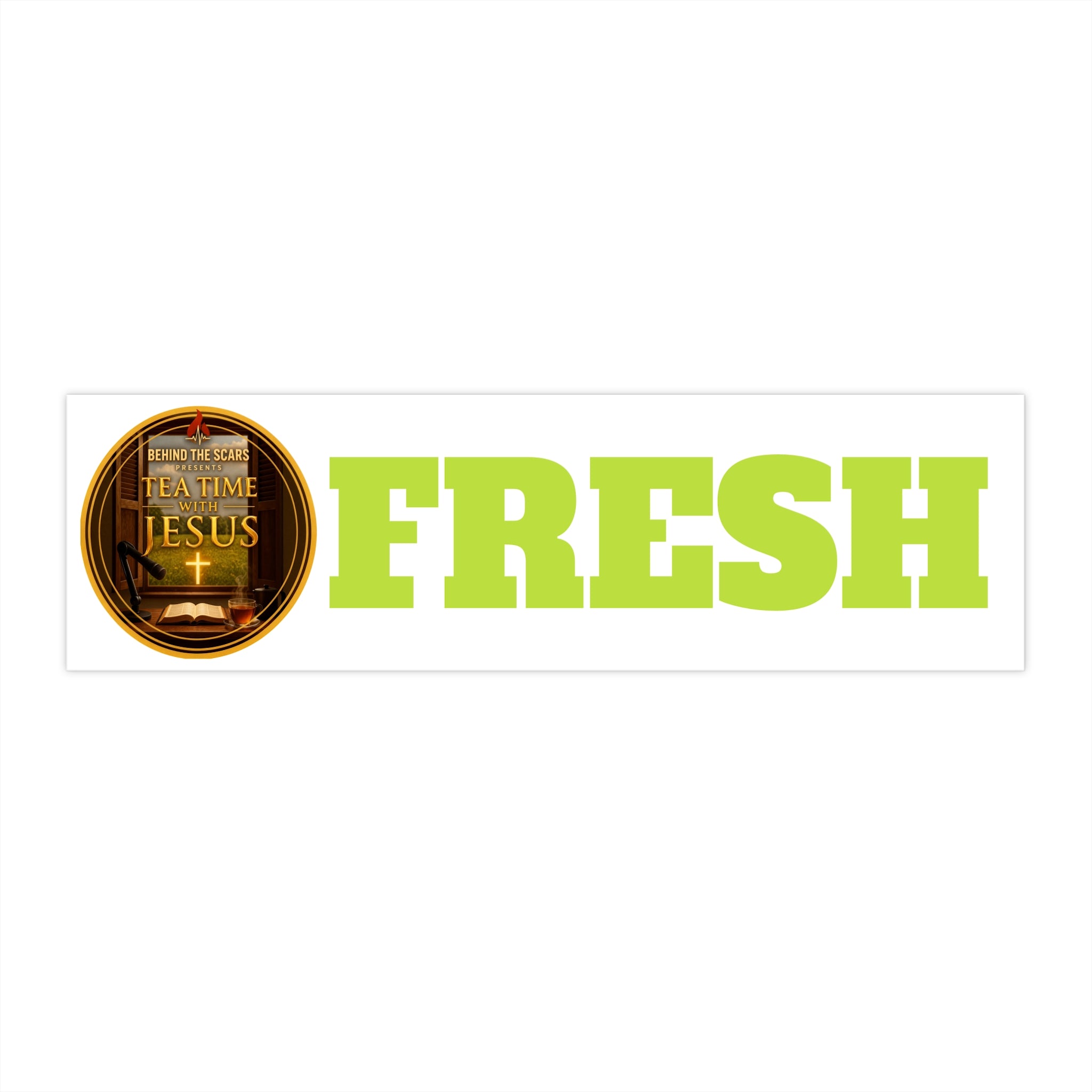 Tea Time With Jesus Bumper Stickers