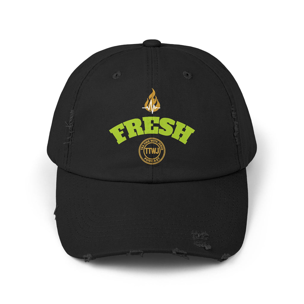 Tea Time with Jesus FRESH Distressed Cap