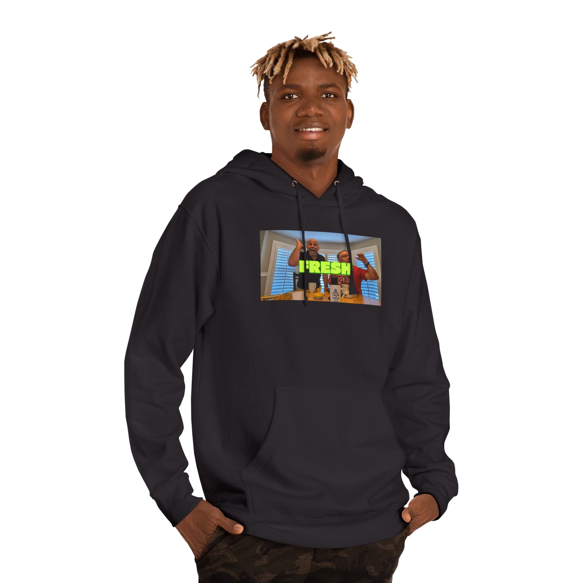 Fresh Vibes Unisex Hooded Sweatshirt - Tea Time with Jesus