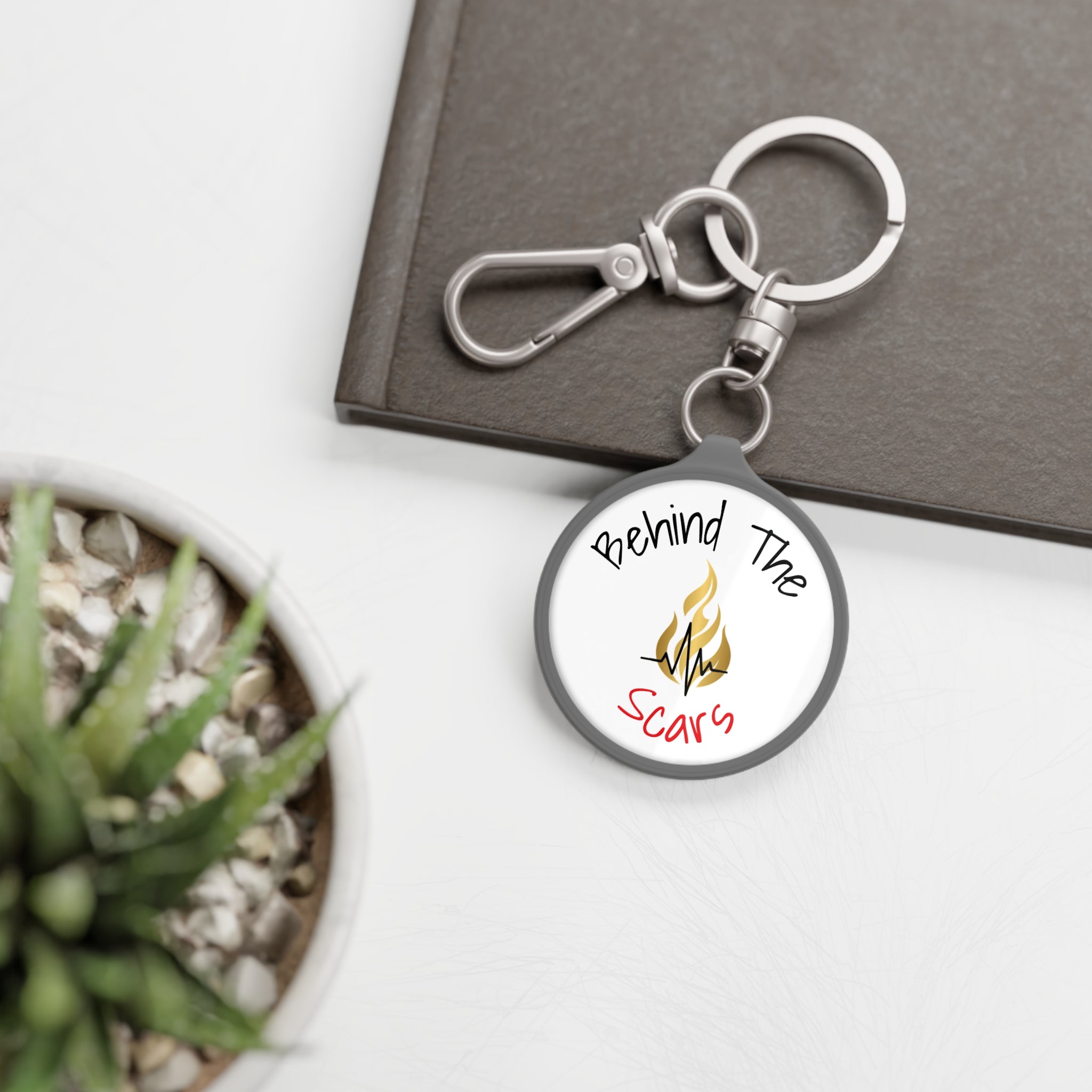 Keyring Tag — "Behind The Scars" Keychain