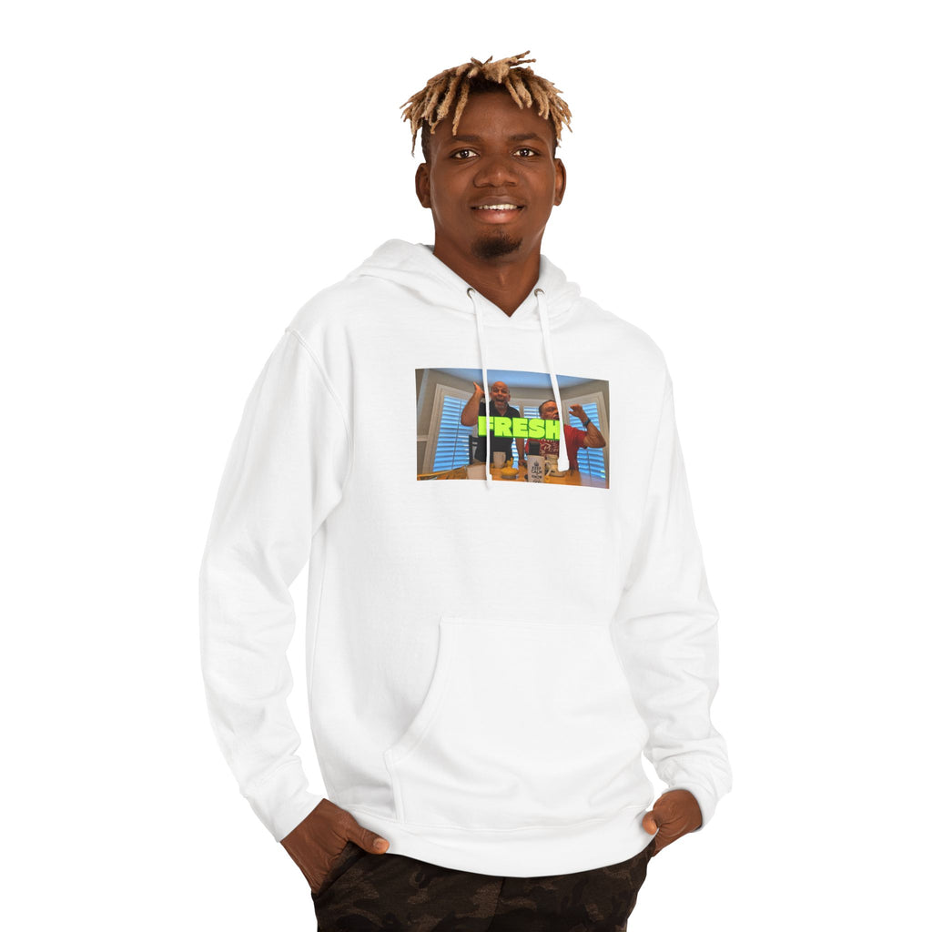 Fresh Vibes Unisex Hooded Sweatshirt - Tea Time with Jesus
