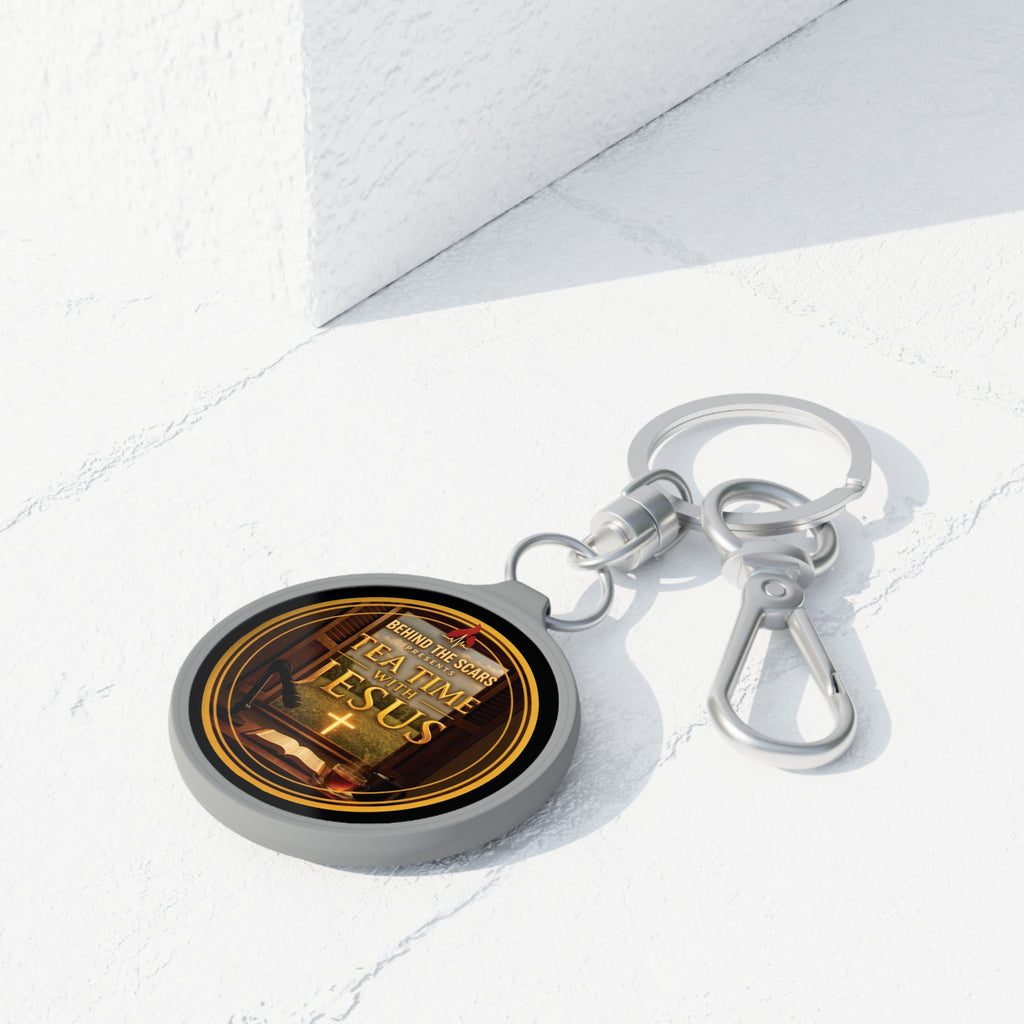 Keyring Tag — "Tea Time with Jesus" Keychain