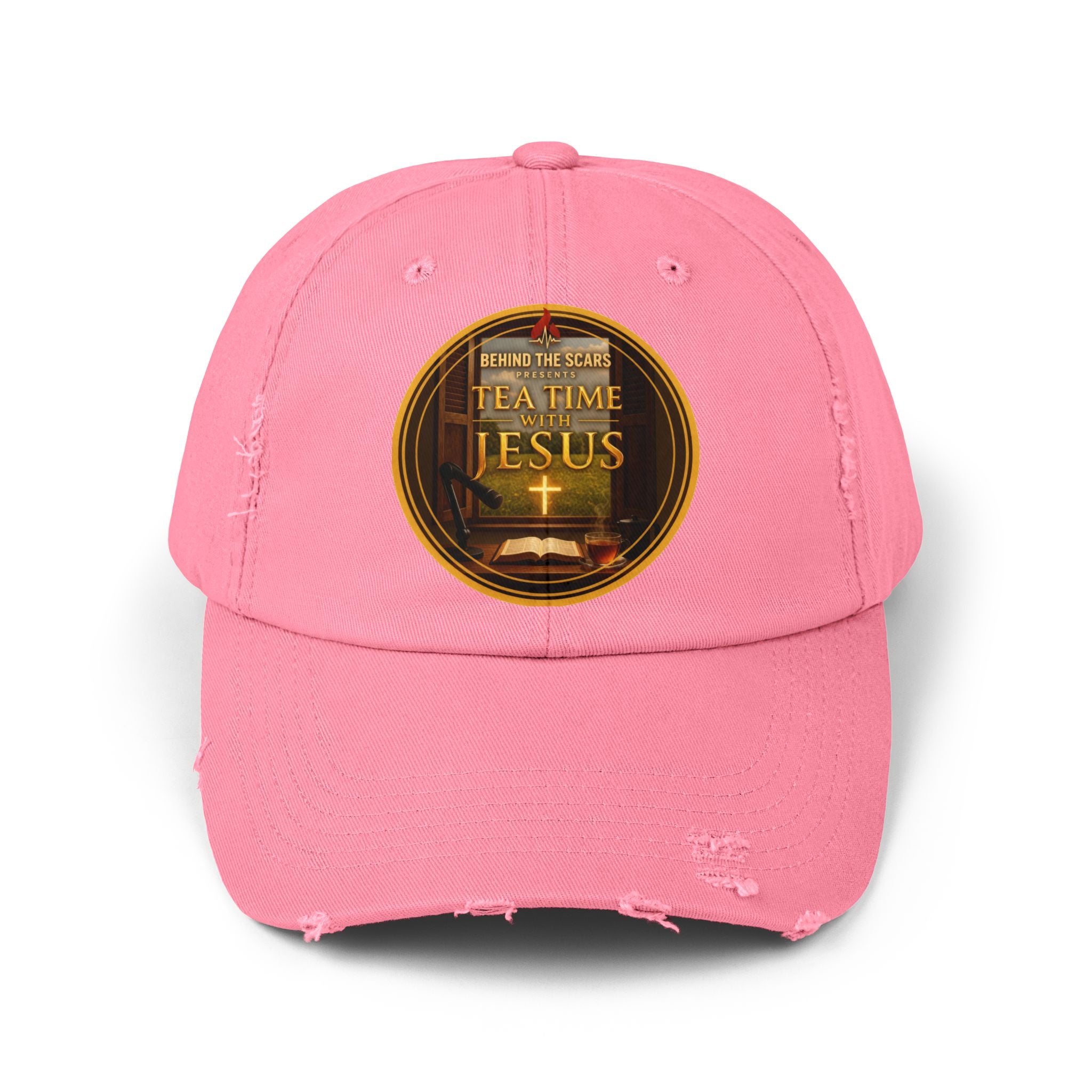 Tea Time with Jesus Distressed Cap
