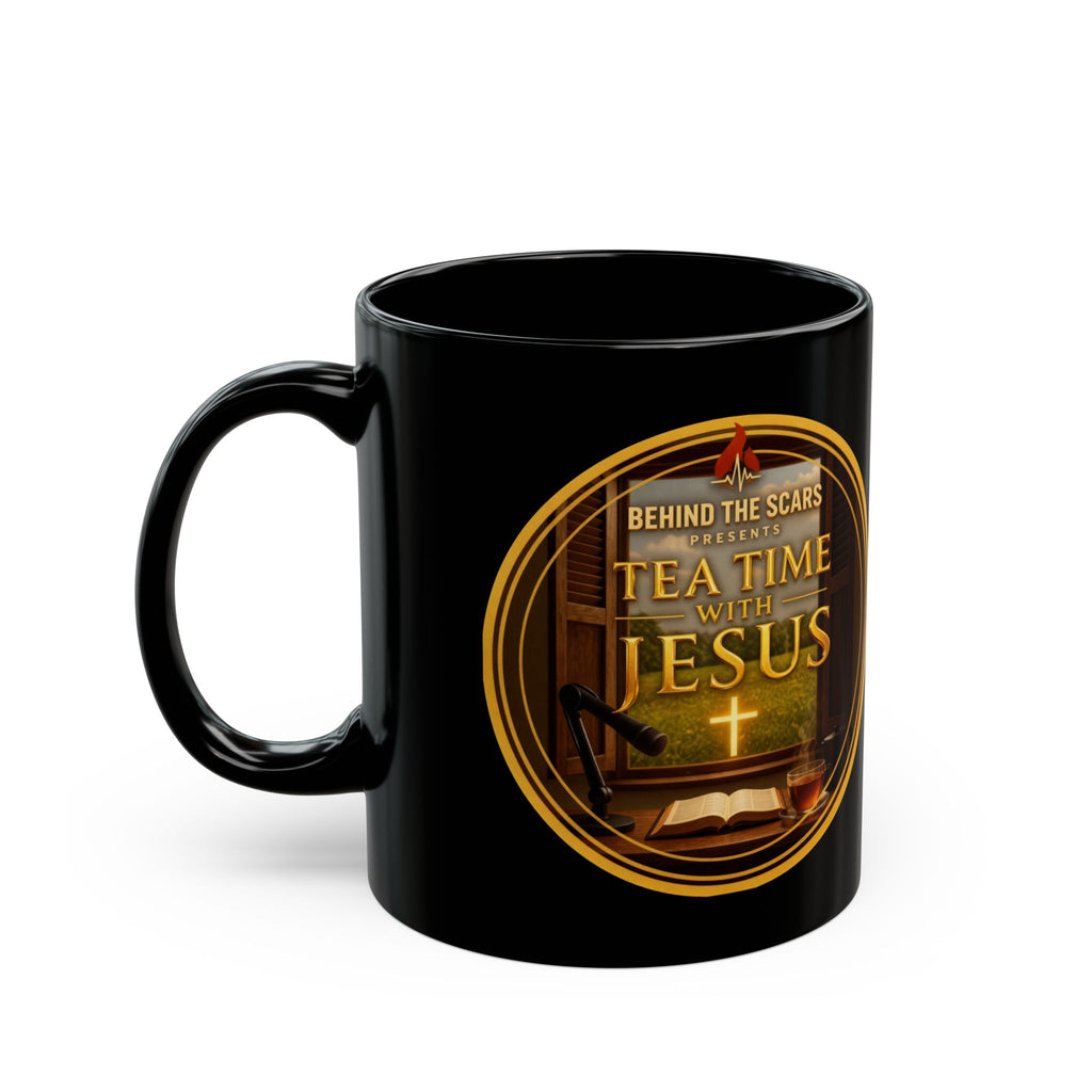Jesus Tea Time Black Mug - 11oz & 15oz