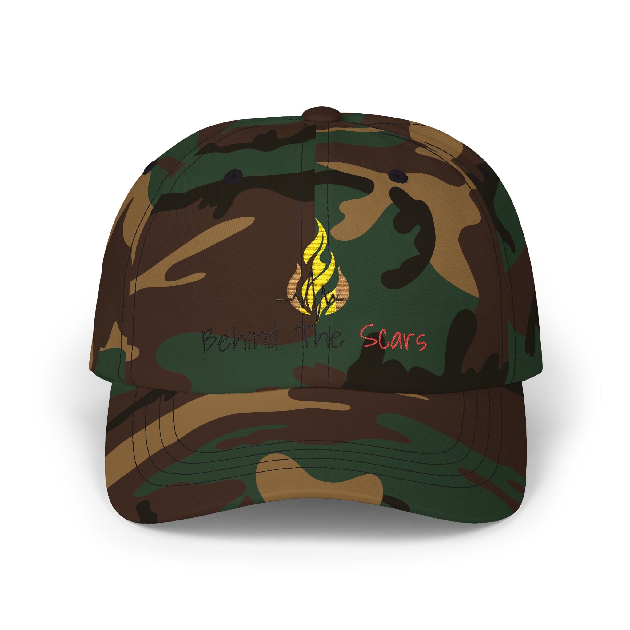 Dad Cap — Behind The Scars Flame Embroidered Hat