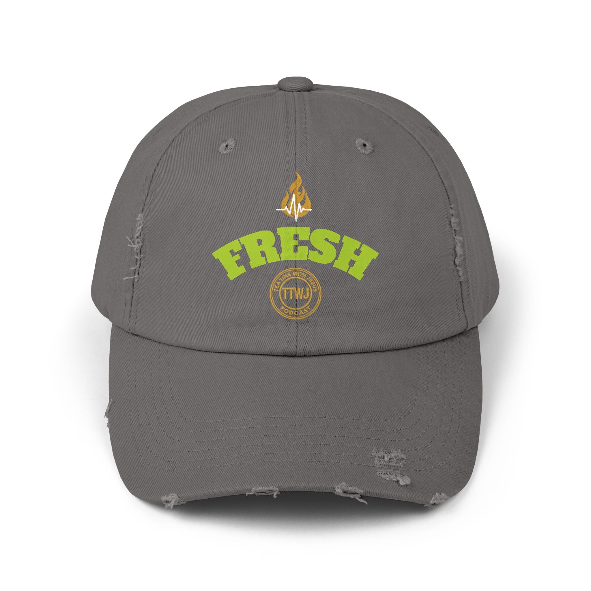 Tea Time with Jesus FRESH Distressed Cap