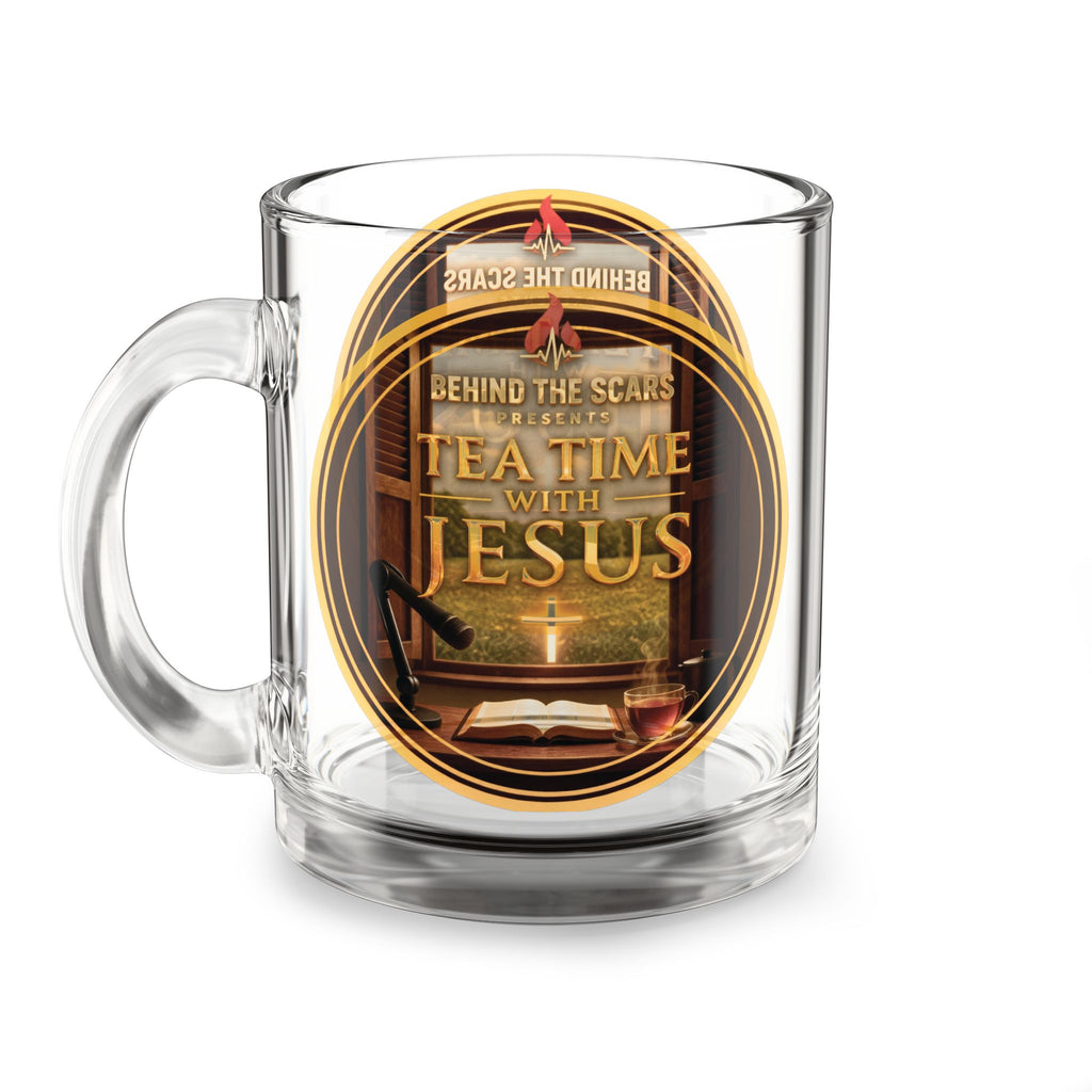 Tea Time with Jesus Glass Mug