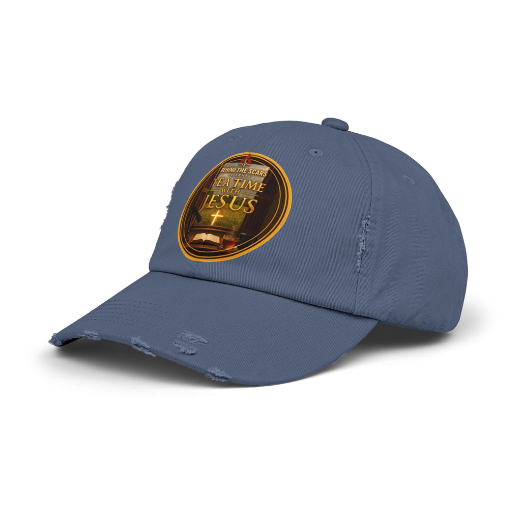 Tea Time with Jesus Distressed Cap