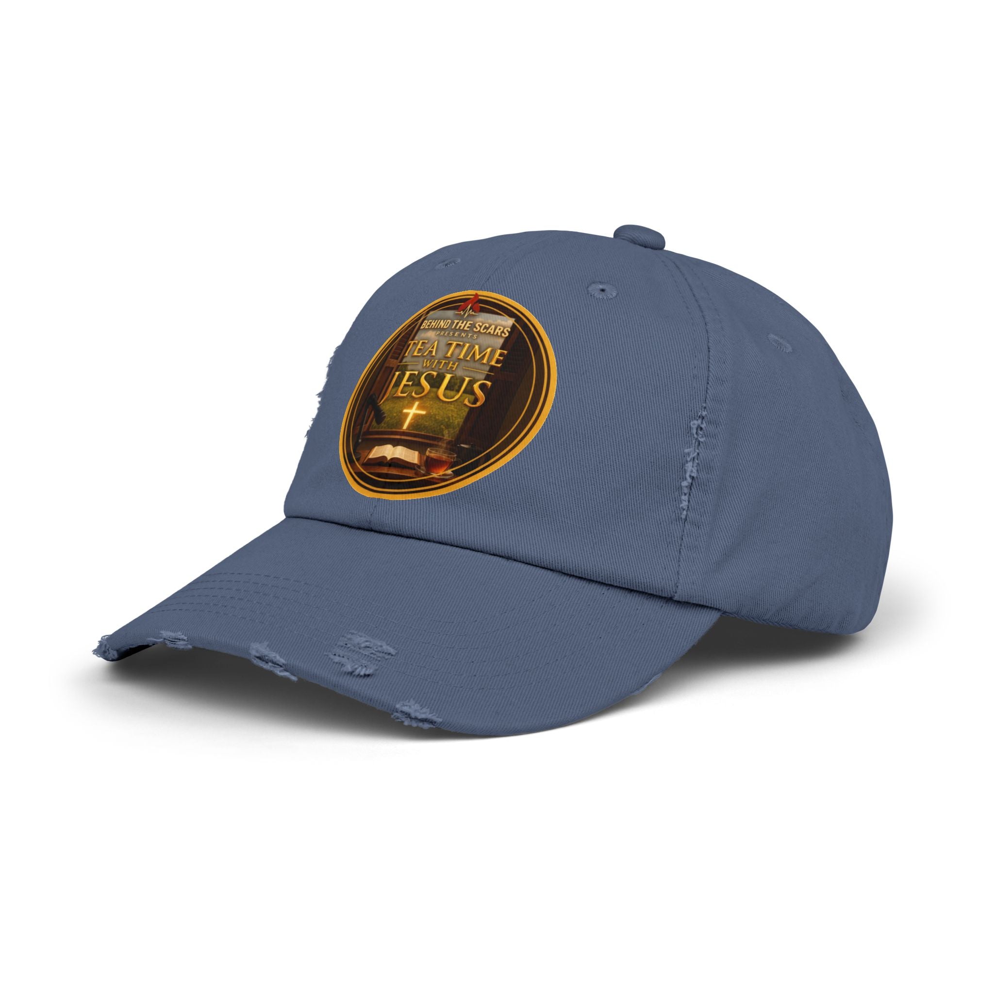 Tea Time with Jesus Distressed Cap