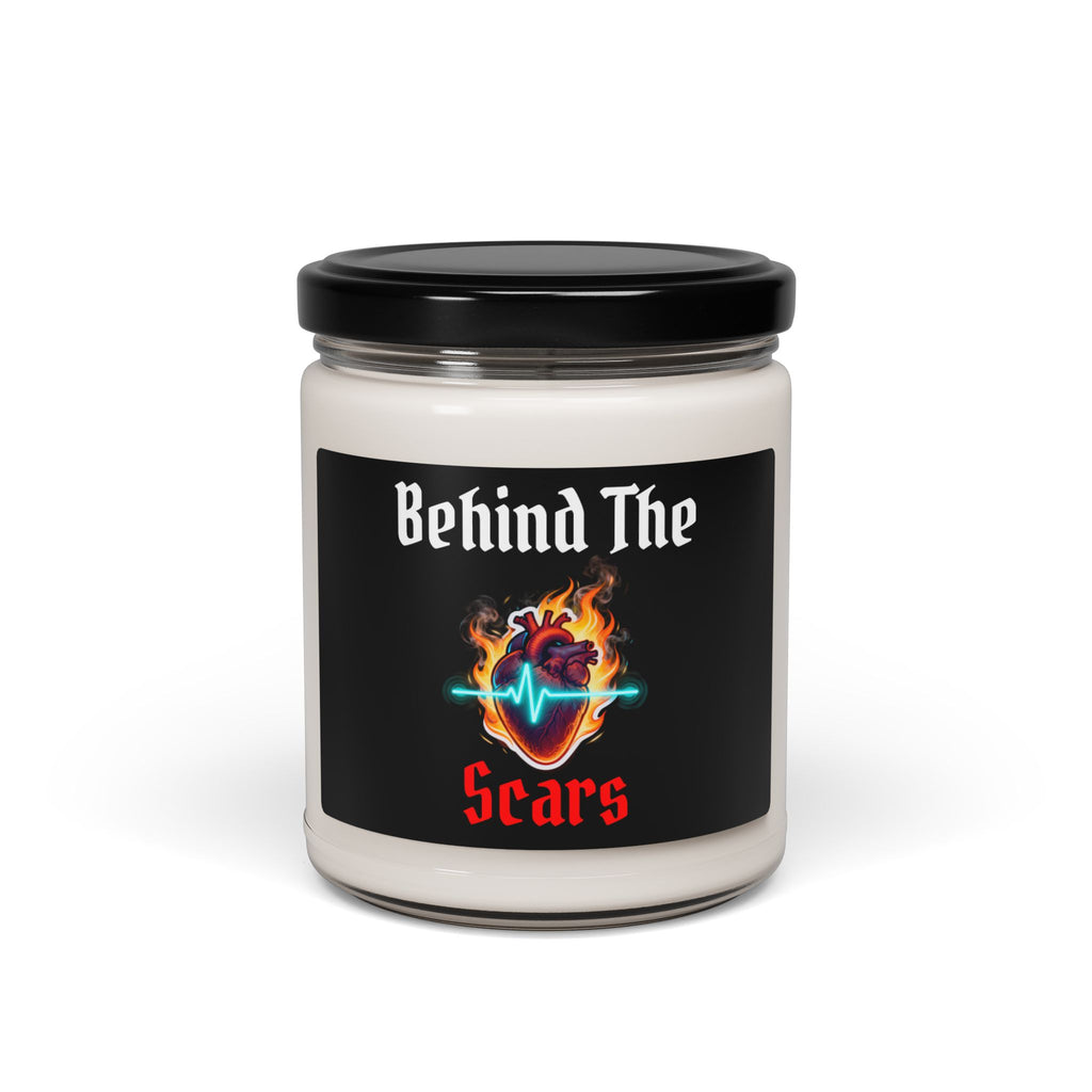 Flaming Heart Behind The Scars Candle