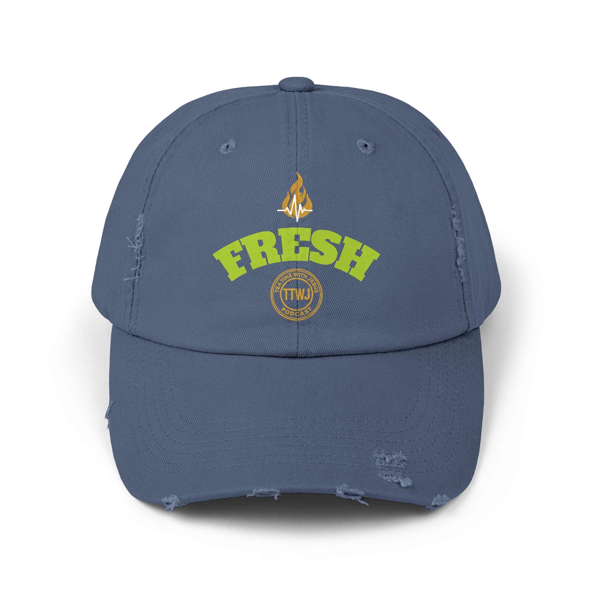 Tea Time with Jesus FRESH Distressed Cap