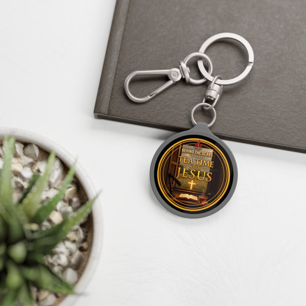 Keyring Tag — "Tea Time with Jesus" Keychain