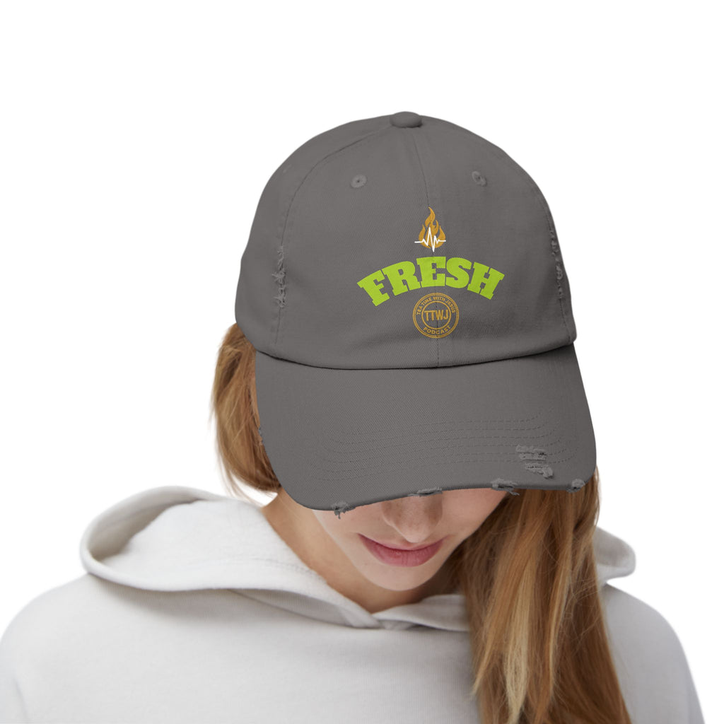 Tea Time with Jesus FRESH Distressed Cap
