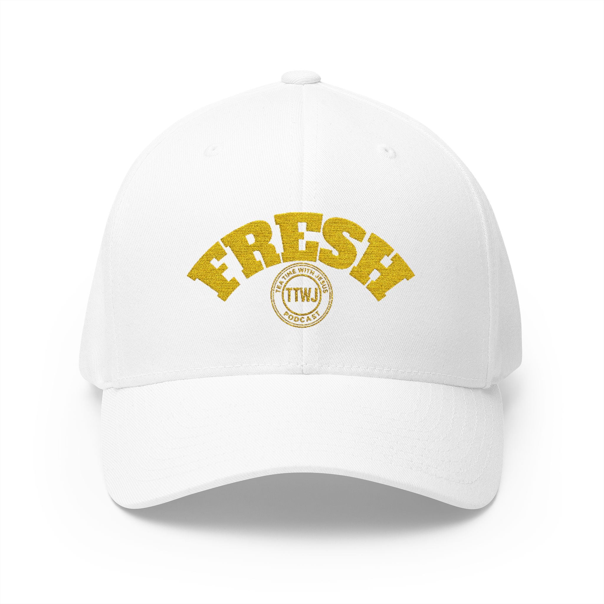 Fresh Embroidered Baseball Cap — Yellow 'FRESH' Design