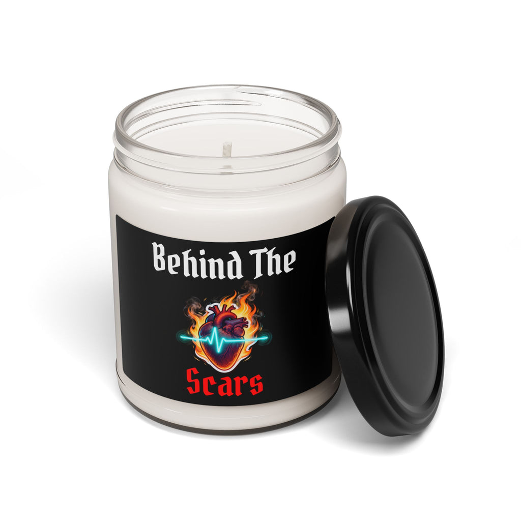 Flaming Heart Behind The Scars Candle