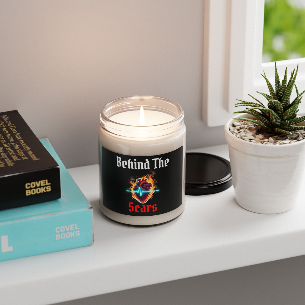 Flaming Heart Behind The Scars Candle