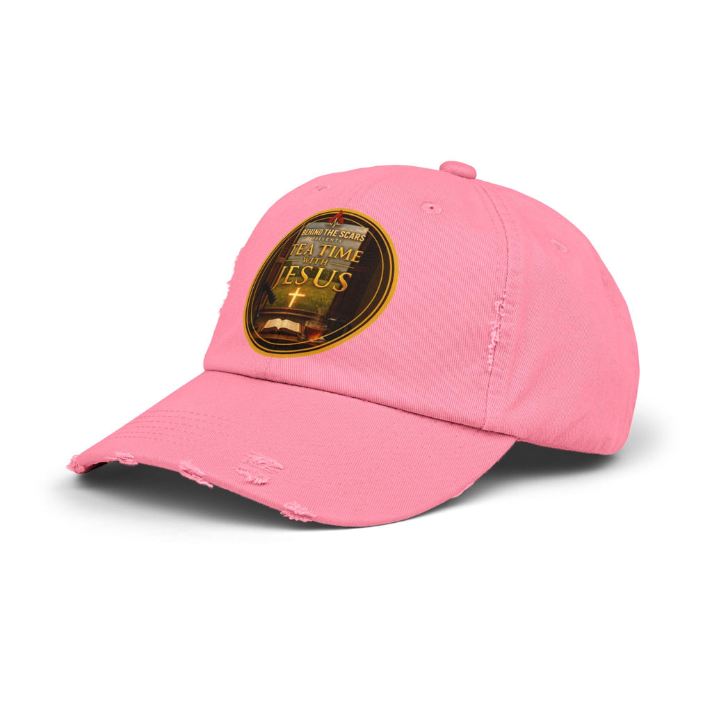 Tea Time with Jesus Distressed Cap